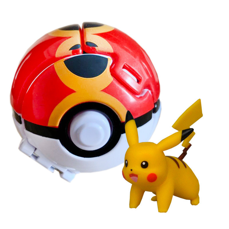 Tomy Pokemon Throw 'n' Pop Pokeball Pikachu & Repeat Ball Figure Set