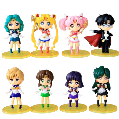 Sailor Moon Figure Statue 8 Pcs Set