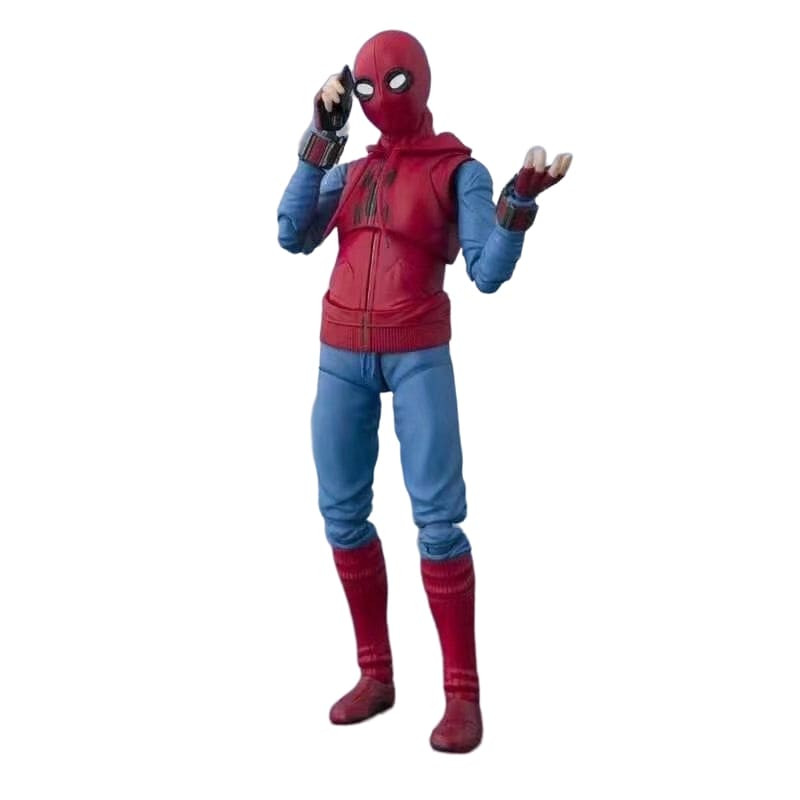 Bandai S.H. Figuarts Spider Man Homecoming Home Made Suit ver & Tamashii Option Act Wall Action Figure