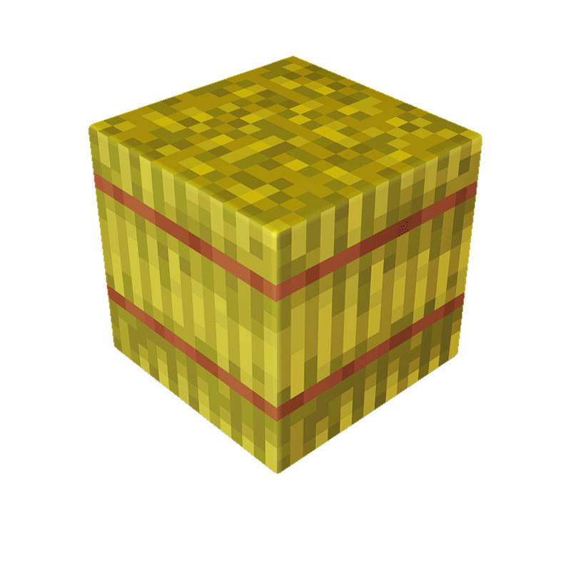 Minecraft Magnetic Hay Bale Blocks Kit Toy 3 Pcs Set