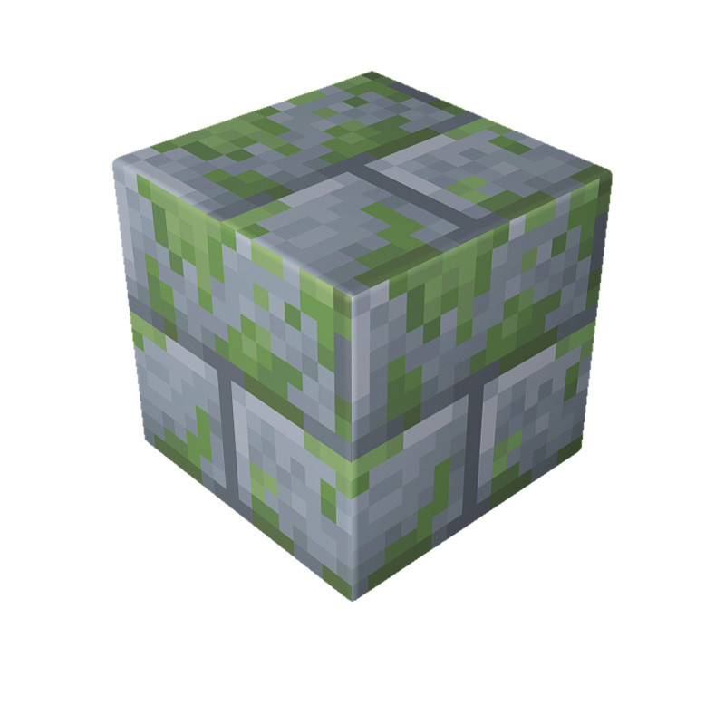 Minecraft Magnetic Mossy Stone Bricks Blocks Kit Toy 3 Pcs Set