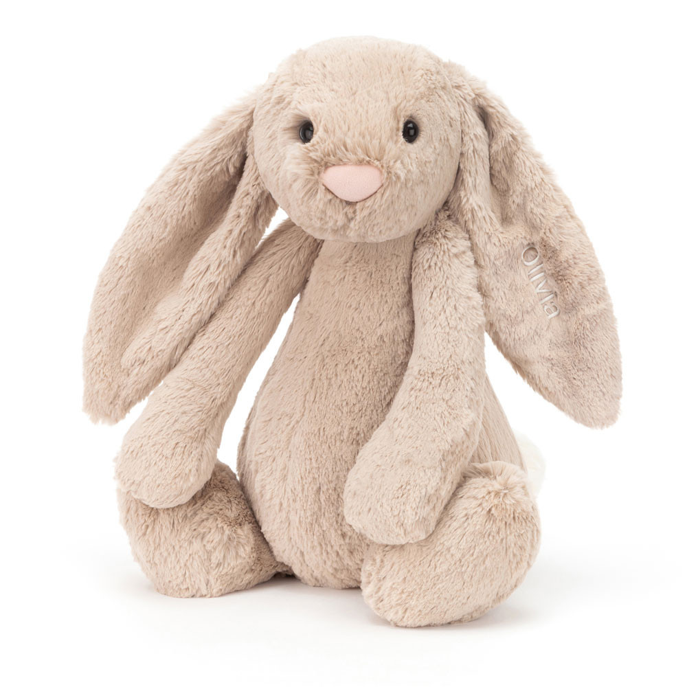 Jellycat Personalised Bashful Beige Bunny Large Soft Stuffed Plush 36cm 14.17inches