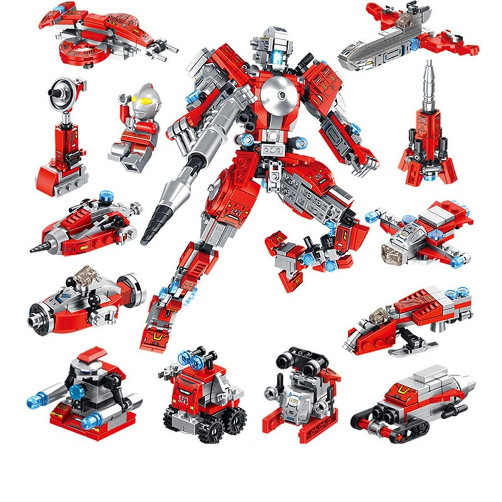 Ultraman Type B And Tranformation Robot Custom Brick Building Kit