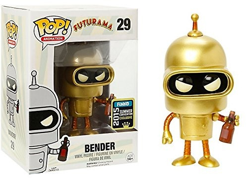 Funko Pop Futurama Bender Vinyl Figure #29 Gold