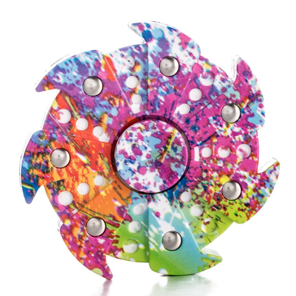 Heptagon Multi Color Jagged Fidget Spinner