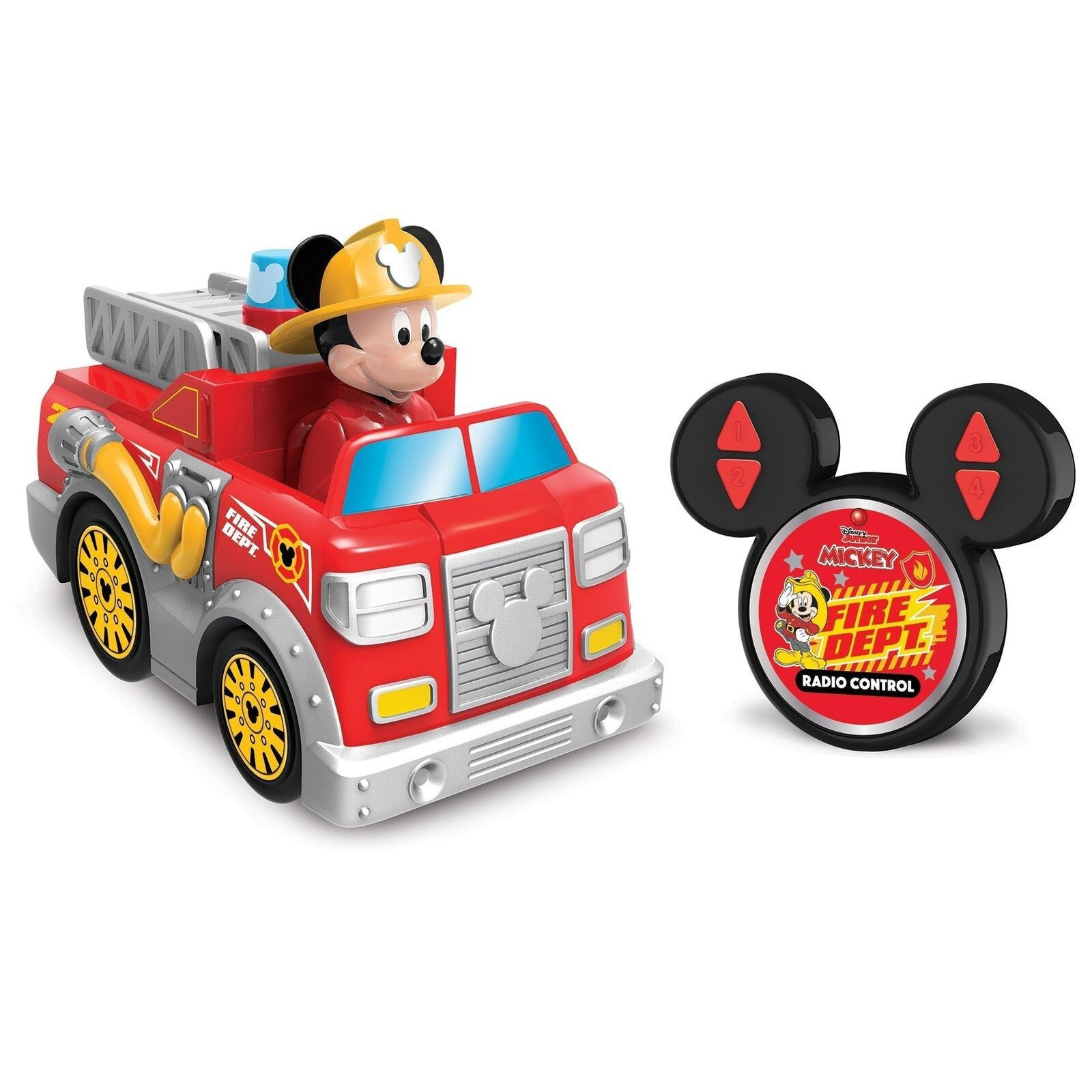 Disney Junior Mickey Mouse 9" RC Remote Control Fire Truck 2.4 GHz Toy Car