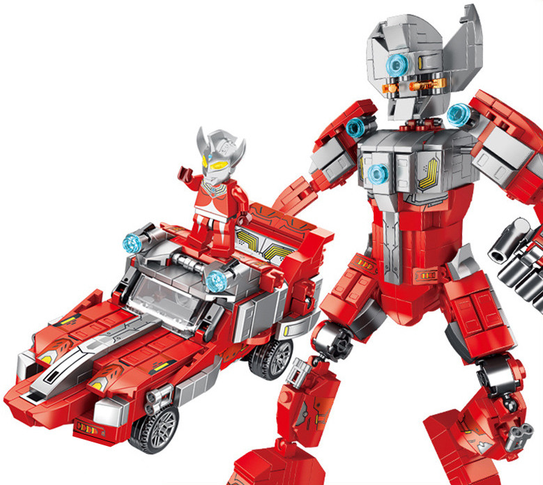 Ultraman Taro With Wolf 777 Robot Tranformation Custom Brick Building Kit