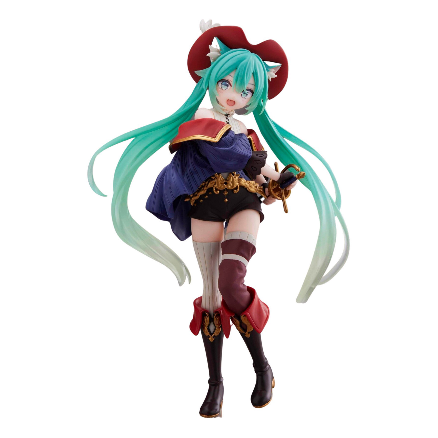 Hatsune Miku Wonderland Cat In Boots Figure 19cm 7.5inches