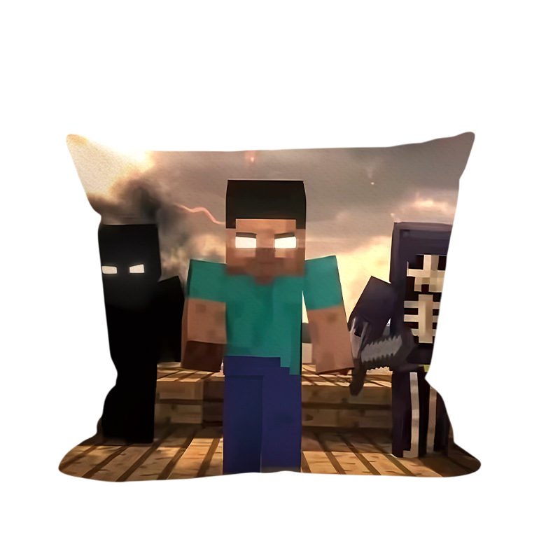 Minecraft Steve Glowing Eyes Soft Stuffed Plush Pillow Multiple Sizes