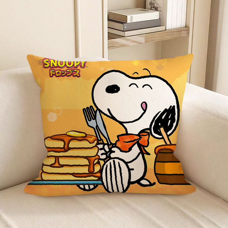 Snoopy Eating Pancakes Soft Stuffed Plush Pillow Multiple Sizes