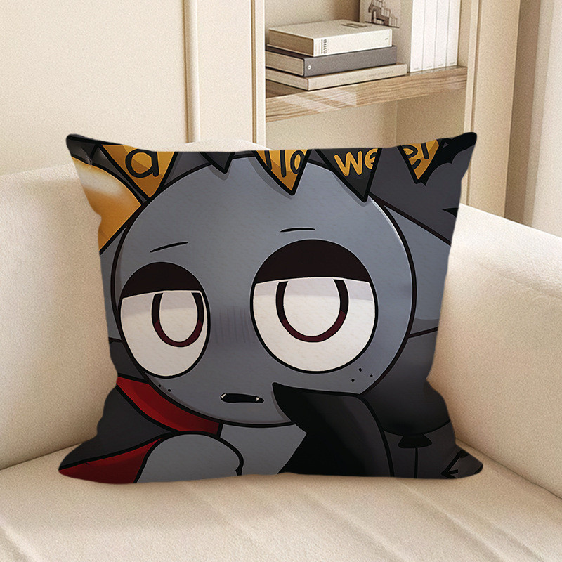 Sprunki Incredibox Gray Vampire Soft Stuffed Plush Pillow Multiple Sizes