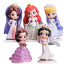Qposket Disney Princess Rapunzel Ariel Cinderella Snow White Belle Wedding Dress Figure Statue 5 Pcs Set