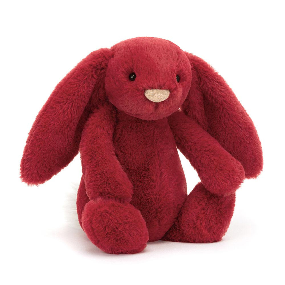 Jellycat Bashful Luxe Bunny Scarlett Medium Soft Stuffed Plush 31cm 12.2inches