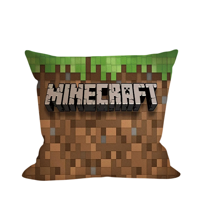 Minecraft Logo Soft Stuffed Plush Pillow Multiple Sizes