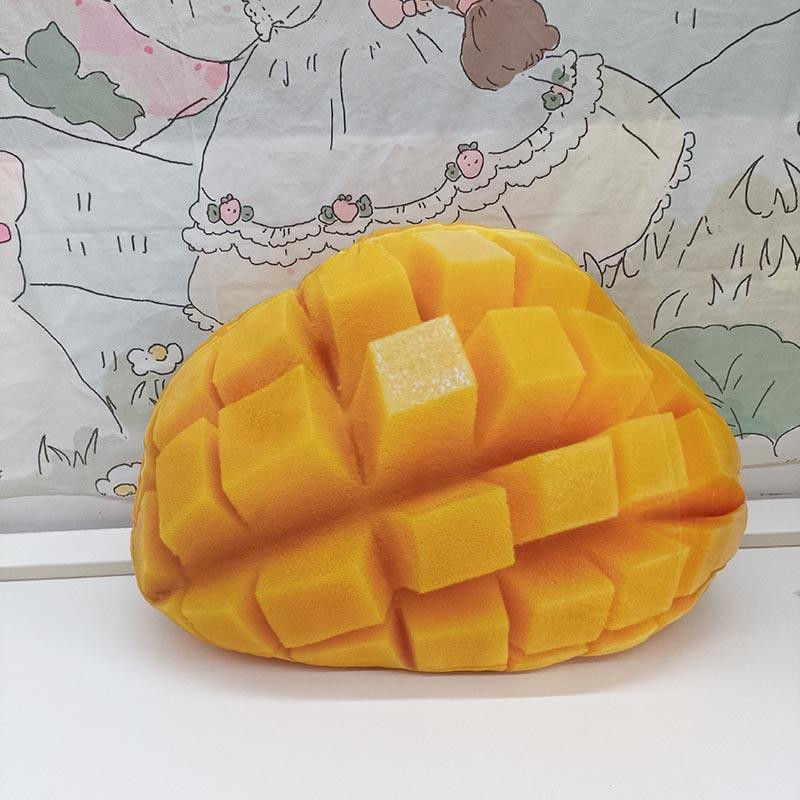 Realistic Fruit Plush Pillow 50cm 19.68 inches Sliced Mango
