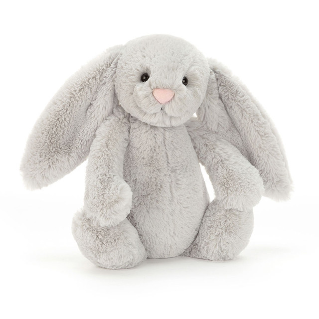 Jellycat Bashful Silver Bunny Small Soft Stuffed Plush 18cm 7.08inches
