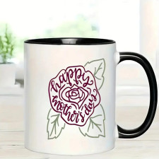 Happy Mother's Day Leaf Pattern Coffee Mug 325ml 11oz