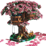 Sakura Tree House With Lighting Effect Custom Brick Building Kit