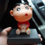 Crayon Shin-chan Stick Tongue Out Shaking Head Figure Car Decoration Accessories