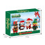 Christmas Sasnta Penguin Wlnut Clip Building Blocks Set 493 pcs