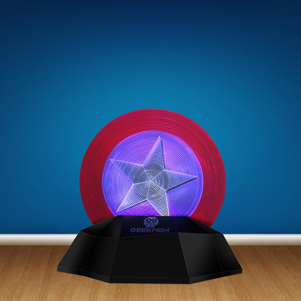 3D Night Light Captain American Shield