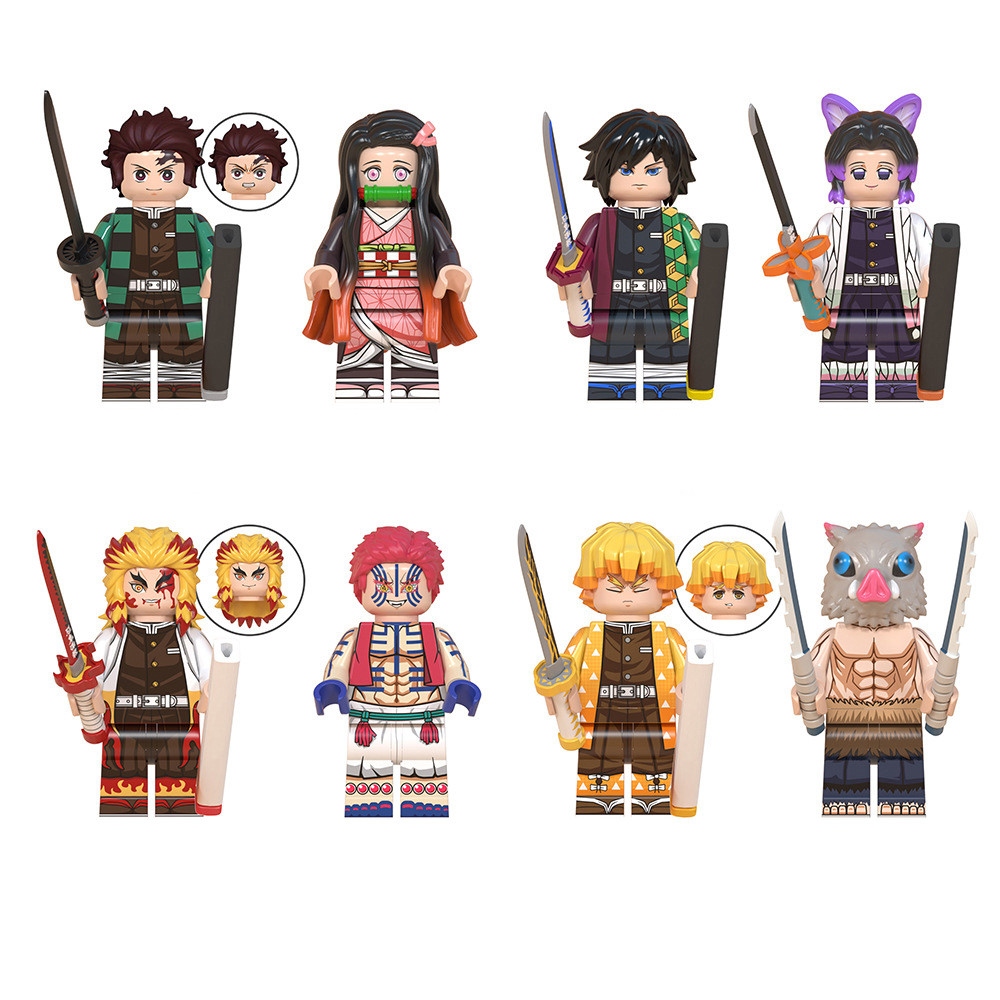 Demon Slayer Brick Minifigure Set 8 Pcs