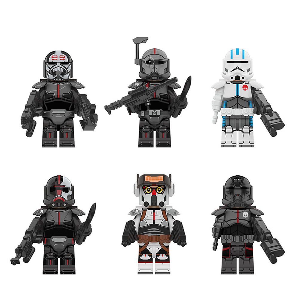 Star Wars The Bad Batch Brick Minifigure Custom Set 6 Pcs