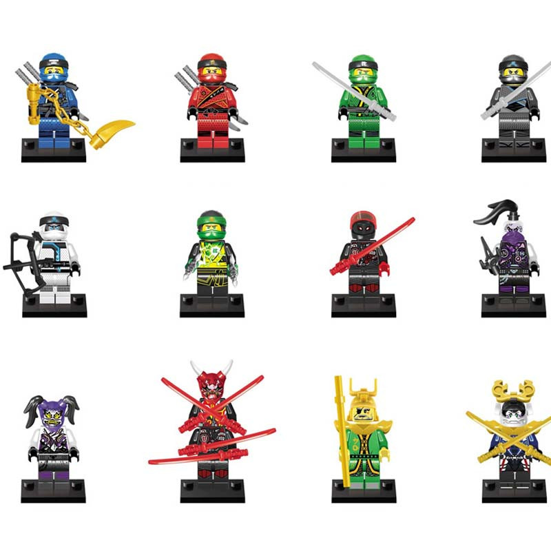 Ninjago Main And Villains Characters Brick Minifigure Custom Set 12 Pcs