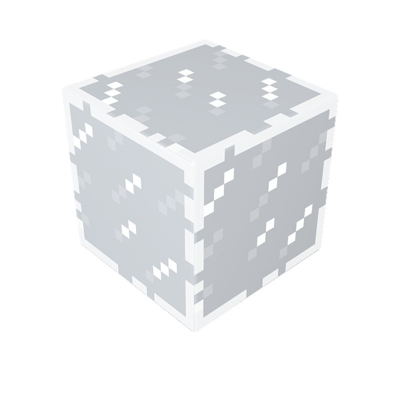 Minecraft Magnetic White Stained Glass Blocks Kit Toy 3 Pcs Set