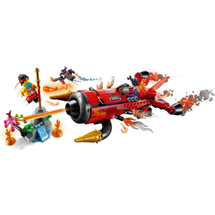 Monkie Kid Red Son's Inferno Jet 80019 Brick Building Kit