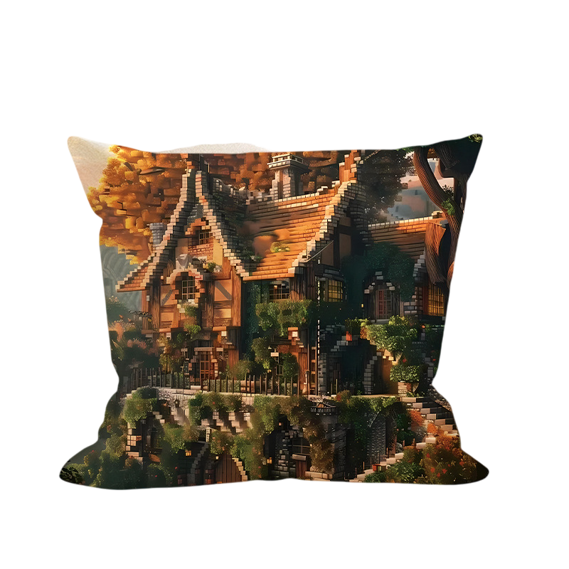 Minecraft Forest Mansion Soft Stuffed Plush Pillow Multiple Sizes