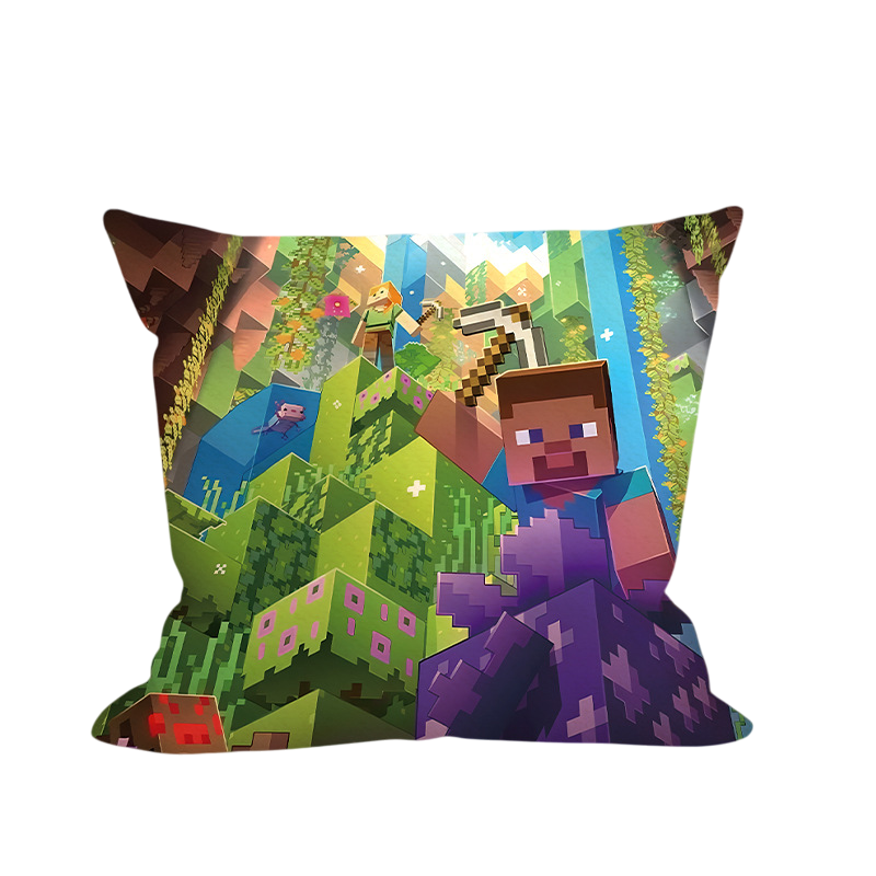 Minecraft Steve with Pickaxe Soft Stuffed Plush Pillow Multiple Sizes
