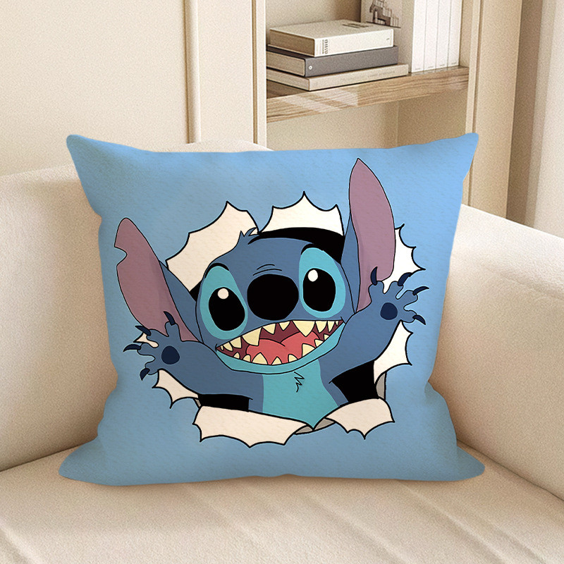 Disney Stitch Breaking Through Soft Stuffed Plush Pillow Multiple Sizes