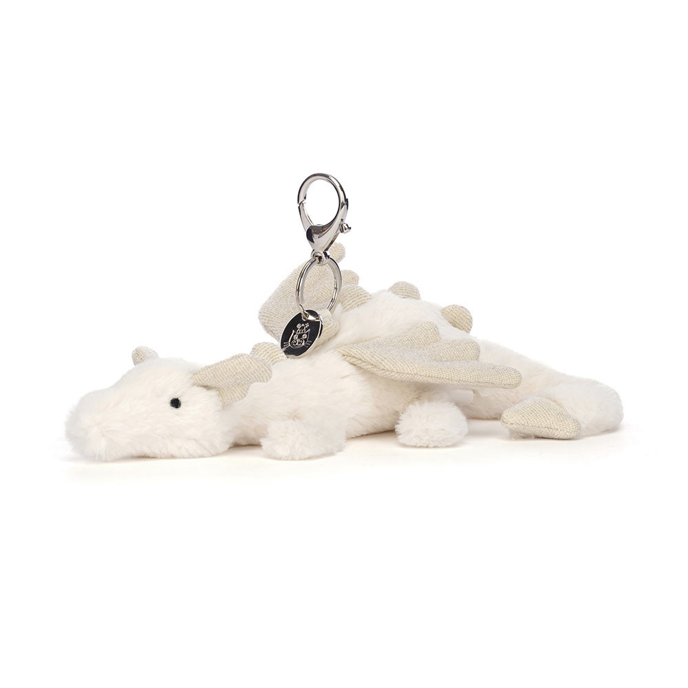 Jellycat Snow Dragon Bag Charm 12cm 4.72inches