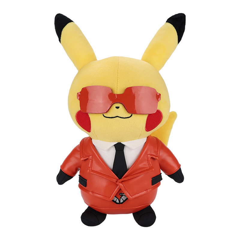 Pokemon Pikachu in Team Flare Custume Soft Stuffed Plush 30cm 11.81inches