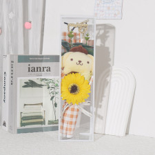 Pompompurin Sanrio Sunflower Bouquet Mother's Day Graduation Gift In Clear Box 32cm 12.6inches