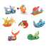 Pikachu Charizard Porygon Cyndaquil Chikorita Totodile Lugia Ho-Oh From Pokemon Figure Statue 8 Pcs Set