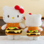 Hello Kitty Hamburger Soft Stuffed Plush Multiple Sizes