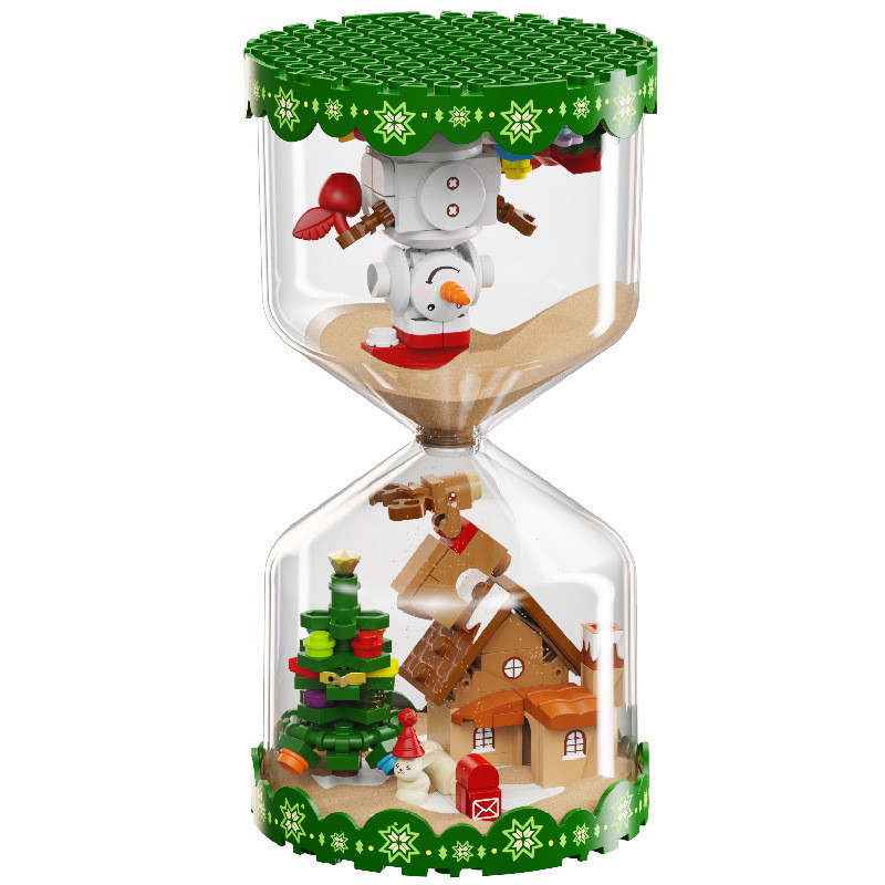Snowman Hourglass Custom Brick Building Kit