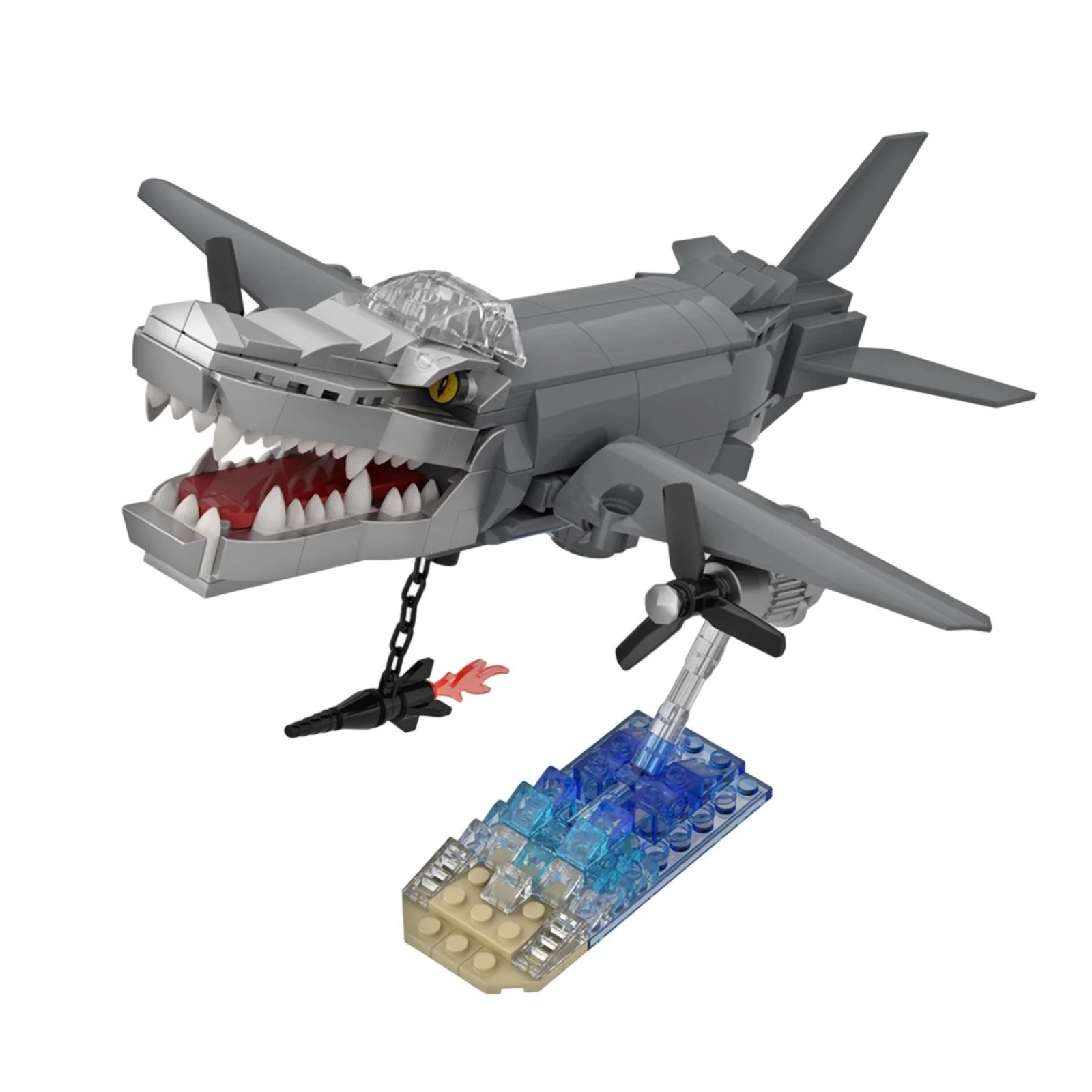 Italian Brainrot Bombardiro Crocodillo Brick Building Kit 356pcs