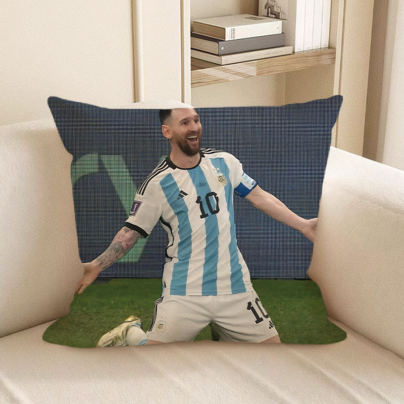 Lionel Messi Kneeling Soft Stuffed Plush Pillow Multiple Sizes