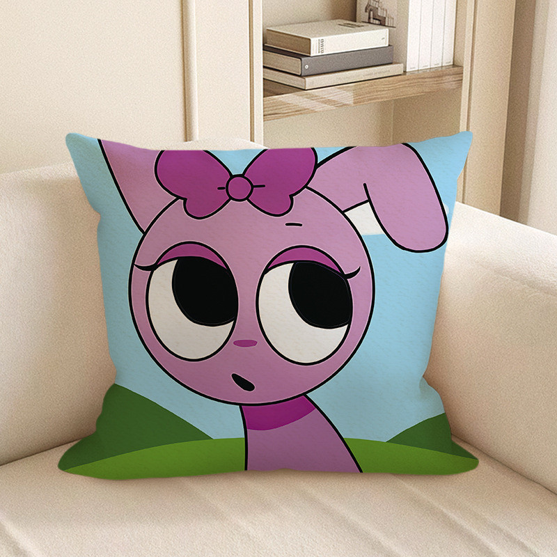 Sprunki Incredibox Pink Pinki Blue Sky Soft Stuffed Plush Pillow Multiple Sizes