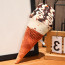 Realistic Ice Cream Cone Plush Pillow Multiple Sizes Caramel