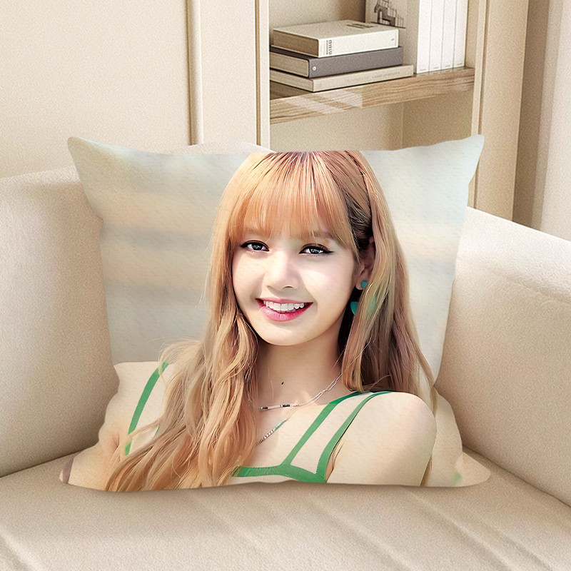 Blackpink Lisa Smiling Soft Stuffed Plush Pillow Multiple Sizes