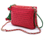 Strawberry Trio Clutch Purse with Chain Strap