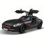 Mercedes-Benz SLS AMG Black 1:18 Die-cast Alloy Four-Wheel Suspension Toy Car Model