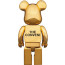 Bearbrick x The Conveni Fragment 400% Figure 28cm 11.02inches Gold