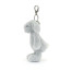 Jellycat Bashful Silver Bunny Bag Charm 13cm 5 inches