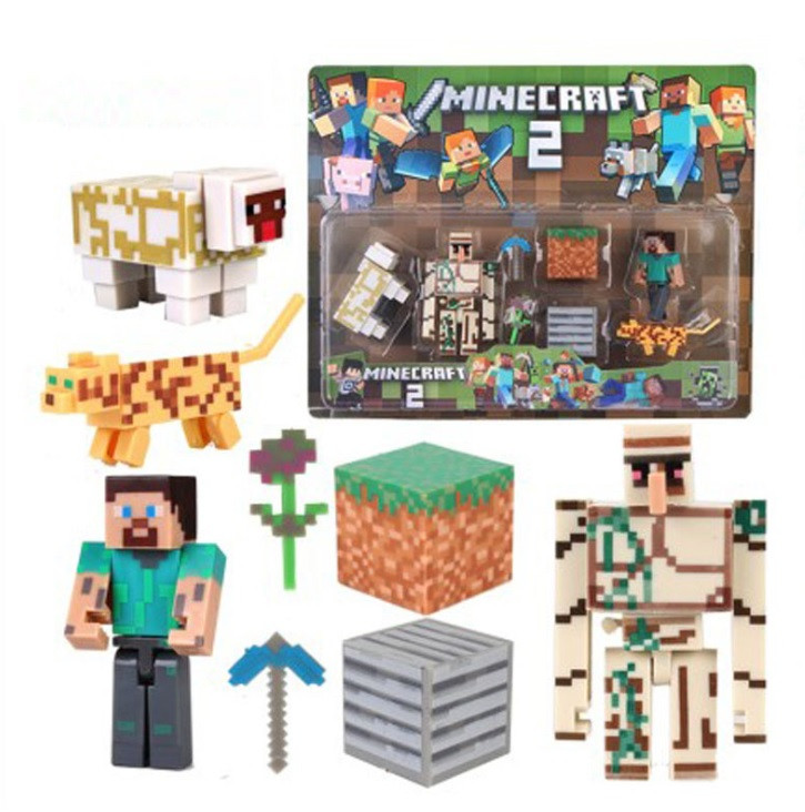 Minecraft Overworld Comic Maker Figure Pack, Steve With Iron Golem