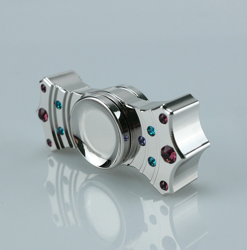 Crystal Gem Bling Studded Metal Fidget Spinner